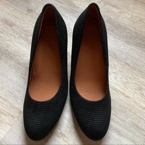 L’Amour Des Pieds Jakoby Black Raindrop Suede Heel
